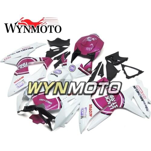 Complete Fairings Kit For GSXR600 750 2008-2010 08 09 10 K8 Injection ABS Plastics Fairings Cowlings Frames Light Purple White