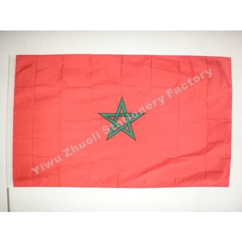 Morocco Flag 150X90cm (3x5FT) 115g 100D Polyester Double Stitched High Quality Free Shipping