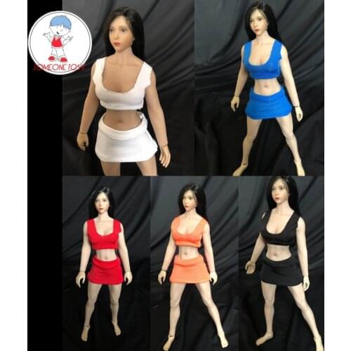 1/12 Scale Female Vest Sport Bra Dress Set for 6" TBLeague Action Figures