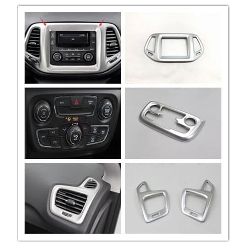 New Air Conditioner Control Cover Middle Console Navigation Cover For Jeep Compass 2014 2015 2016 2017 2018 2019 2020