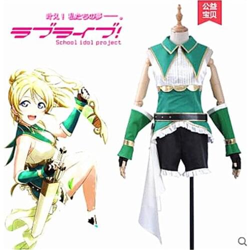 2019 New Anime LoveLive RPG Unawakened Eli Ayase Outfit Cosplay Halloween Christmas Uniform Free shipping