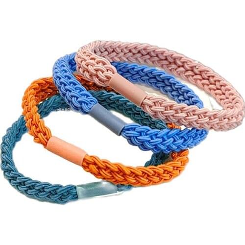 Classic Style Twist Hair Rope Hand Woven Hair Circle Headdress Rubber Band Girls Headrope