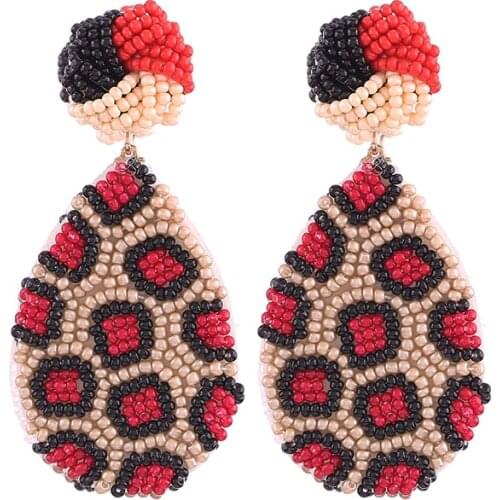 Sehuoran Za Statement Drop Earrings For Women Boho 2019 Fashion Handmade Beads Statement Earrings Luxury Party Fashion Jewelry