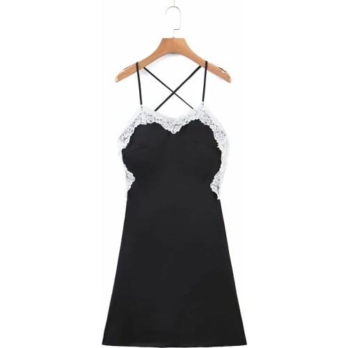 Sexy Spaghetti Strap Sleeveless Mini Cami Dress DLQZ380