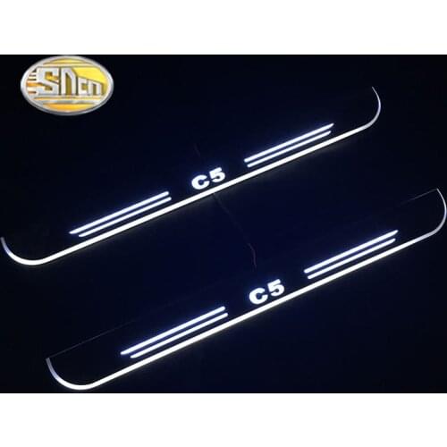 SNCN Led door sill For Citroen C5 Door scuff pedal door threshold wearproof courtesy blinking lights