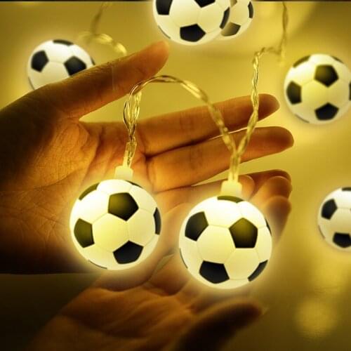 Football Led Light String World Cup Bar Wedding Party Decoration Christmas Holiday Lighting Garland Navidad Decor Fairy Light