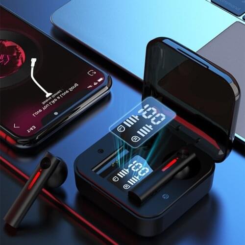 Tongdaytech T13 Bluetooth Earphone Waterproof Sports Headphones LCD Display 9D Sound Headsets Fone De Ouvido For Running Cycling