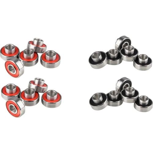 10Pcs 608-2RS Longboard Integrated Bearing Skateboard Wheel Bearing Inline Roller Skate Bearing 8X22X12.6mm