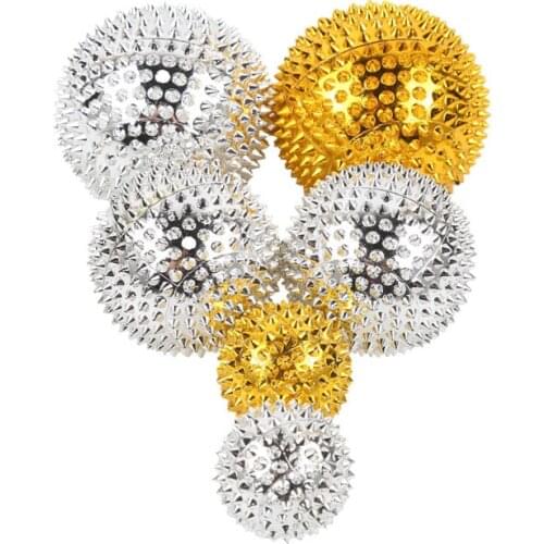 2PCS Hand Magnetic Therapy Spiky Hand Massage Ball Pressure Relief Trigger Point Pocket Massager Health Care Tool