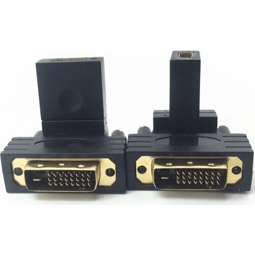 DVI to HDMI Adapter DVI-D 24+1 Male to HDMI Female Cable Connector Converter for HDTV Projector HDMI to DVI 360 Degree