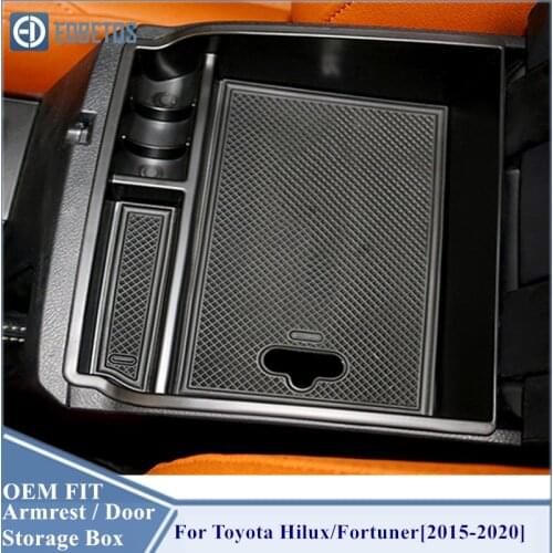 Center Armrest Box For Toyota Hilux and Toyota Fortuner 2015-2020 Car Interior Accessories Stowing Tidying Glove Box
