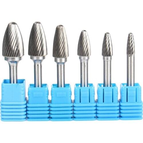 Free shipping 1pc Head Tungsten Carbide Rotary file Tool Drill Milling Carving Bit Tools Point Burr Die Grinder Abrasive Tools