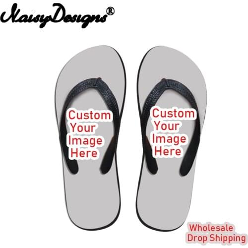 Noisydesigns Custom Images Logo Mens Summer Flip Flops Flat Non-slip Beach Slippers Male Boys Skull Rubber Shoes Dropshipping