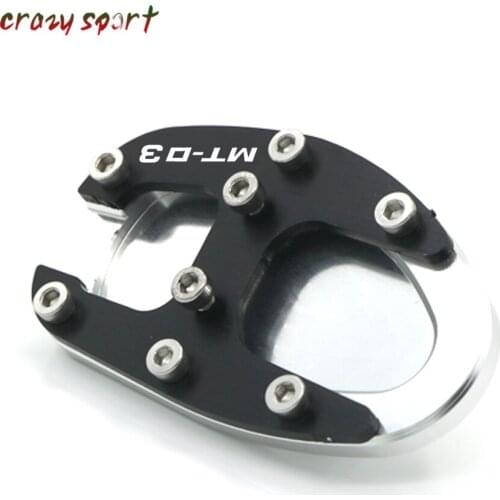 Side Kickstand Stand Extension Support Plate For YAMAHA MT03 MT-03 MT 03 2016 2017 Motorocyle Accessories