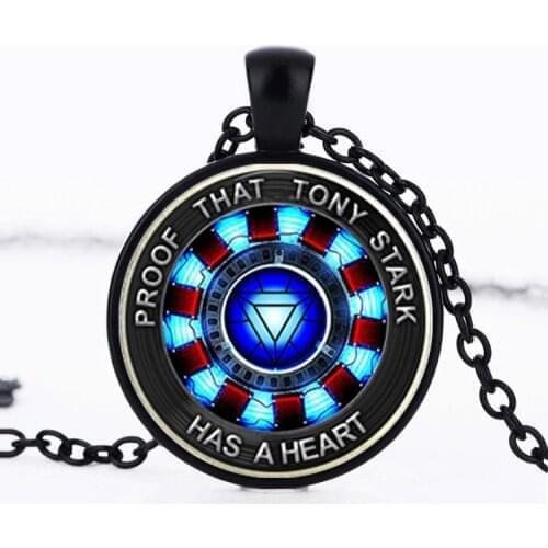 10 lucky Heart Time Super Movie Hero sign chain pendant Necklace Gathering Energy Captain Shield gift Necklace Jewelry