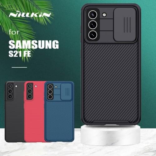 For Samsung Galaxy S21 FE Case Nillkin CamShield Slide Camera Case PC Frosted Shield Textured Cover for Samsung S21 FE 2021 Case