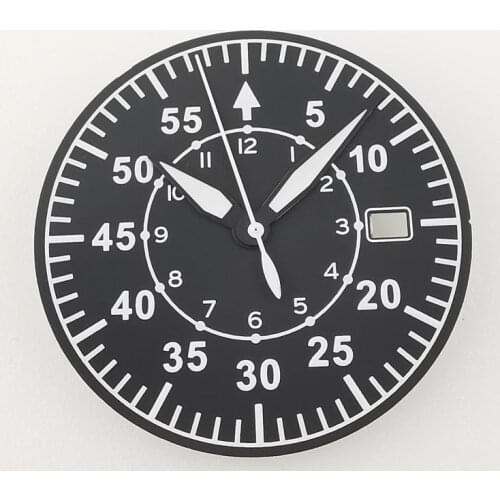 33.6mm Watch Parts Dial+Hands Green Luminous Fit for NH35 Automatic Movement