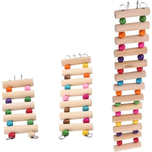 Wooden Hamster Climbing Stairs Hamster Playing Toy Guinea Pig Chinchilla Parrot Seesaw Exercise Play Toys Small Pets Products