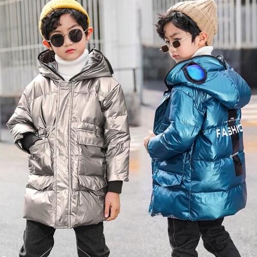 2020 Autumn Winter Children Down Jacket Boys Girls Warm Thick Outerwear Alien Eyes Coat Kids Cotton Outer Teens Zipper Clothes
