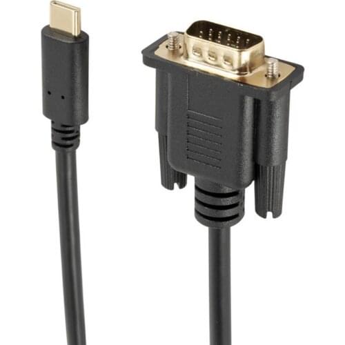 1.8m USB C To VGA Cable 1080P USB3.1 Type C To VGA Converter Adapter Cable For Laptop UHD External Video Projector