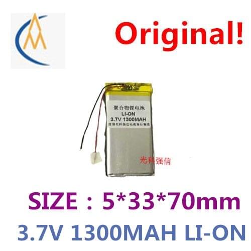 New sufficient capacity polymer li-ion battery 3.7 V 503370 1300 mah MP4 walkie-talkie/equipment/mini navigator toys