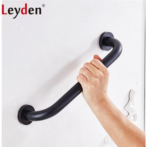 Leyden 30-50cm Oil Rubbed Bronze Grab Bar Safety Handle Wall Mount Copper Handrail Bar for Bathroom Handle Bathroom Accessories