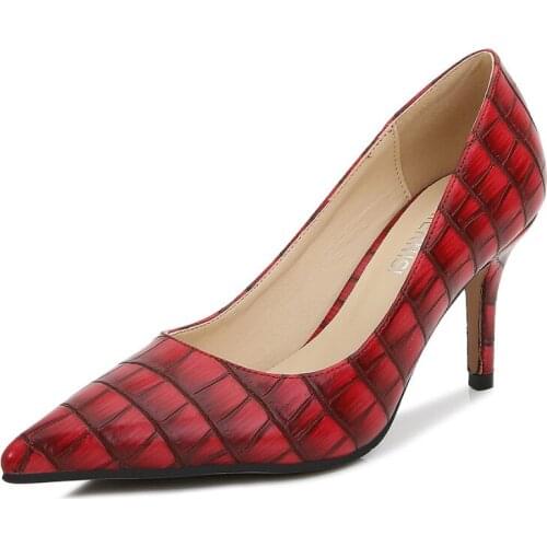 Mclubgirl Summer Fashion High Heels Pointed Toe Thin Heeled Professional Shallow Mouth Single Shoes Womens Shoes WZ-3336-2