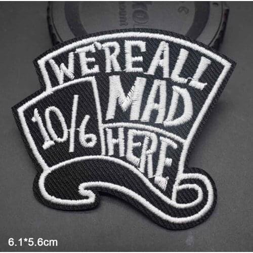 Cartoon Lovely White Ghost Alien Head Melody Mad Iron On Embroidered Clothes Patch For Clothing Garment