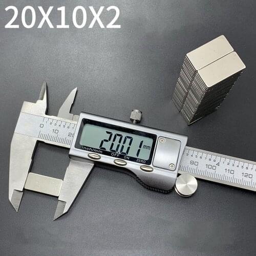 10psc Neodymium magnet 20x10x2 N35 NdFeB square super strong strong permanent magnet block rare earth refrigerator magnet