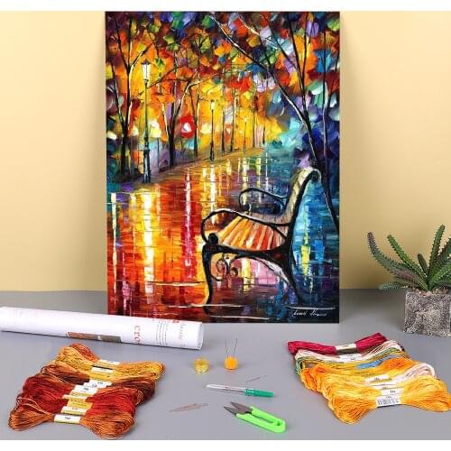 Loneliness Printed Fabric 11CT Cross Stitch Set DIY Embroidery DMC Threads Handicraft Hobby Sewing Painting Home Decor Design