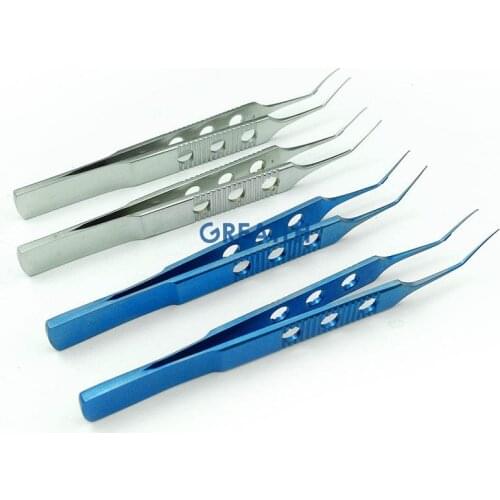 Ophthalmic Tweezer Titanium Stainless Steel Capsulorhexis Forceps Autoclavable Veterinary Ophthalmic Eye Instruments
