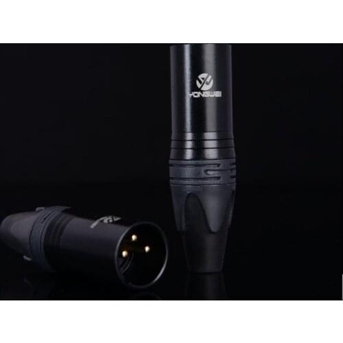 Gold-plated 3Pin XLR Male Female Audio plug Jack Audio Microphone Cable Connector XLR Adapter Converter black white