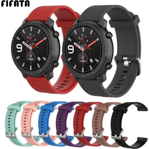 FIFATA Soft Silicone Band Straps For Huami Amazfit GTR 2 / GTR 42 47mm Watchband For Xiaomi Amazfit GTS 2/Bip U S/Pace Bracelet