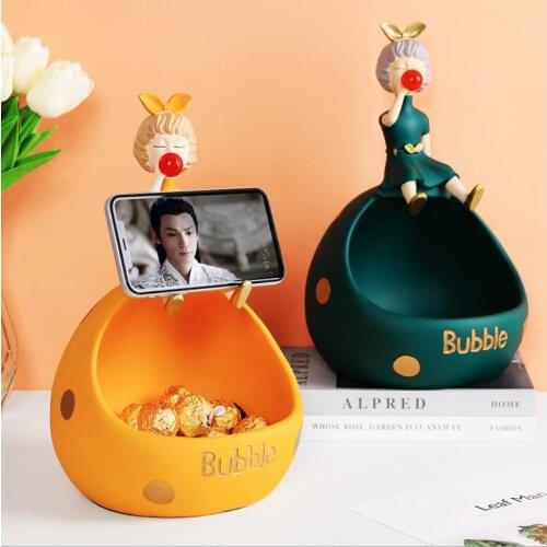 Nordic Bubble Girl Storage Box Resin Ornaments Club Dining Table Sculpture Decoration Home Livingroom Desktop Accessories Crafts