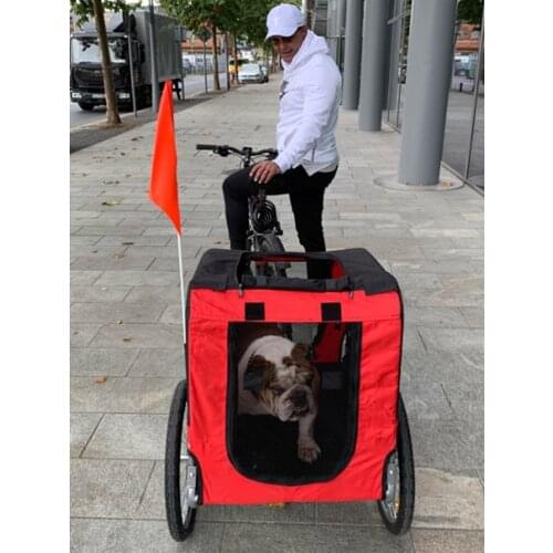 Foldable Pet Bike Trailer & Jogging Stroller Cargo Trolley Storage Cart Dog Bike Trailer Carrier Mount