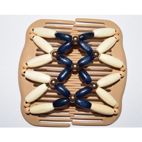 Standard comb Navy and white beads 40pcs/lot magic comb