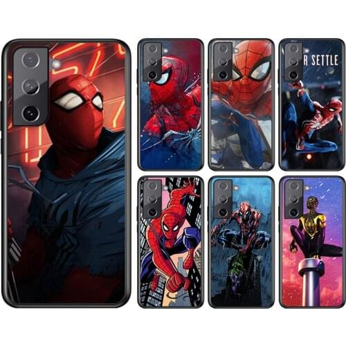 Marvel Super Hero Avengers Spider-Man For Samsung Galaxy S21 S20FE S10 S10e S9 S8 S7 S6 Ultra Plus Lite Edge 5G Phone Case