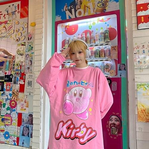 Cute Harajuku Pink Hoodie Sweatshirt Spring Korean Women Kawaii Loose Thin Tops Hip Hop Pollover Oversized Hoodies Funny Coats