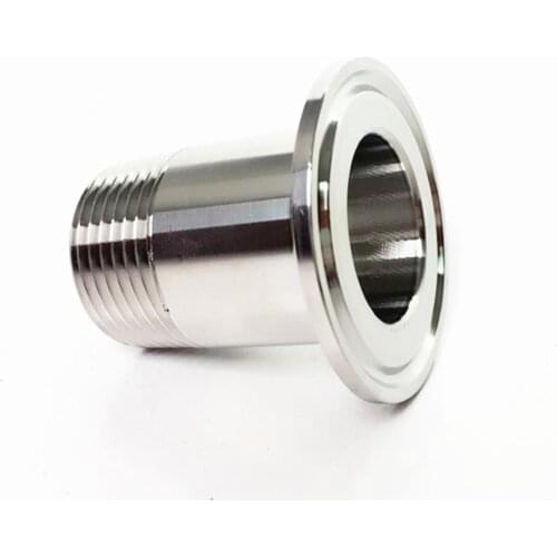 2" BSPT Male x 2.5" Tri Clamp SUS 316L Stainless Steel Sanitary Coupler Fitting Homebrew Beer