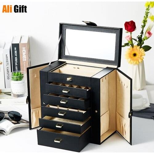 High-grade and High-grade Jewel Box Large-capacity European Princess Korean Ornament Ring Box Jewelry Storage Box Gift
