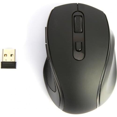 YR-907 Universal Ergonomic Wireless Mouse Portable 2.4G 1600DPI Optical Mouse with USB Receiver for PC Laptop Computer