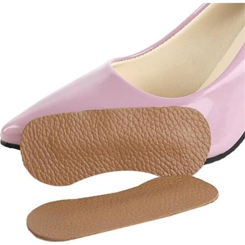 1 Pair Foot Care Shoes Pads Cow Leather Insole Liner High Heel Cushion For Women Ladies