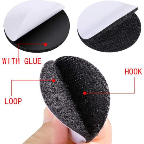 10Pairs/lot Strong Self Adhesive Hook and Loop Fastener Tape Nylon Sticker Velcros Adhesive Fastener Hook Loop with Glue for DIY