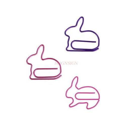 15pcs Purple colorful bright rabbit paper clips childrens pins paper clips paper clips cute