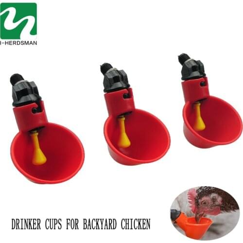 2 Pcs Chicken Hanging Drinking Fountains Birds Water Bowl Drinker Cups for Backyard Chicken Flock Automatic Poultry Watering