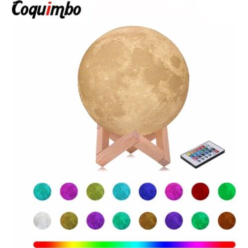 3D Moon Lamp Touch Sensor/Remote Control Novelty LED Night Light Luminaria Lua 3D Moon Light For Baby Kids Bedroom Home Decor