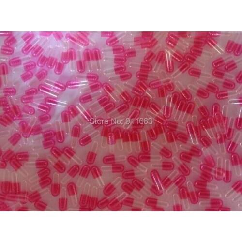 4# 5,000pcs!Pink translucent-Clear Colored Empty Hard Gelatin Empty Capsule SIZE 4! (joined or seperated empty capsules)