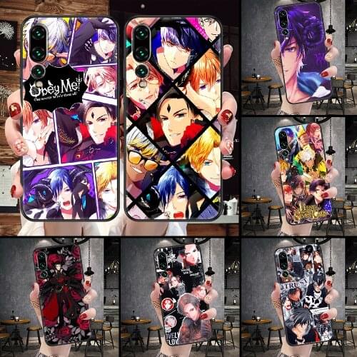 Anime Obey Me Mammon Phone Case For Huawei P Mate P10 P20 P30 P40 10 20 Smart Z Pro Lite black trend waterproof luxury
