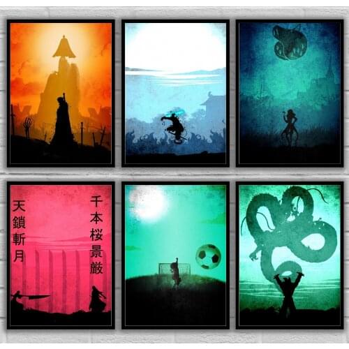 Berserk Blue Exorcist Rin Blue Merlin Byakuya Vs Ichigo Captain Tsubasa Come On Shenron Cowboy Japanese Art Anime Poster