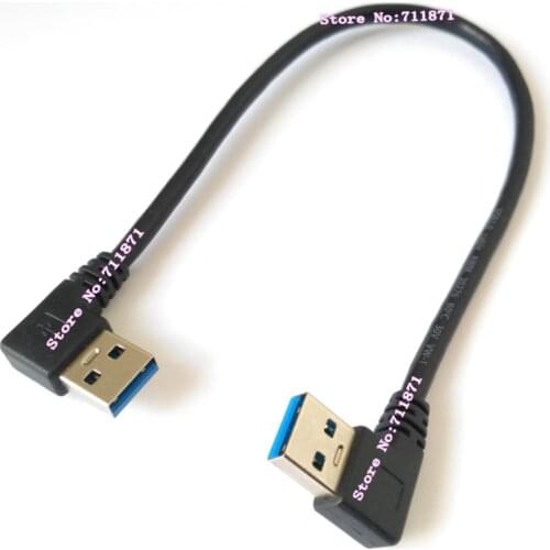 Same Side Double Bend Male to Male Usb3 USB3.0 Cable Short Double Right Angle 90 Degree Male USB 3.0 USB3.0 USB3 Cable Line Wire